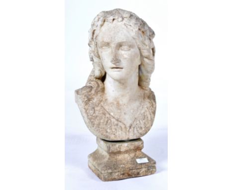 Woman Marble Bust by Giosue Argenti, 19th Century For Sale at