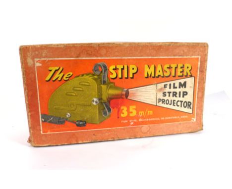 A Stip Master 35mm film strip projector, boxed      CONDITION REPORT:  Fairly heavy wear. Working order and completeness unkn