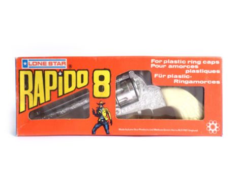 A Lone Star 'Rapido 8' toy cap gun, boxed