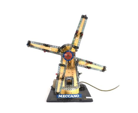 A 1950's Meccano shop display model in the form of a windmill,h. 52 cm,w. 50 cm    CONDITION REPORT:  Completeness and workin