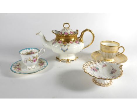 A mixed group of 19th century and later porcelain including Cauldon and other factories (qty)   CONDITION REPORT:  Teapot wit
