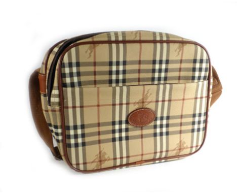A Burberrys of London vintage tartan pattern shoulder bag