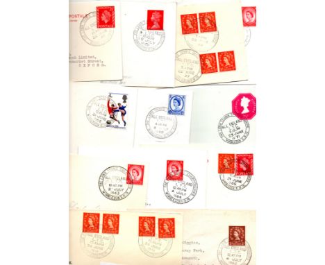  Tennis, 12 mobile post office cancels on envelopes and cards for Wimbledon championships.