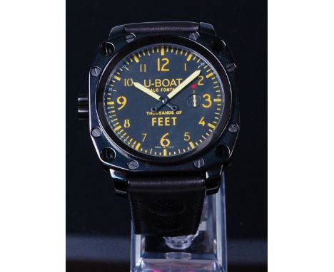 A U-Boat stainless steel manual wind wristwatch 'THOUSANDS OF FEET', ref; 00443742-001, and numbered 471, circa 2006, having 