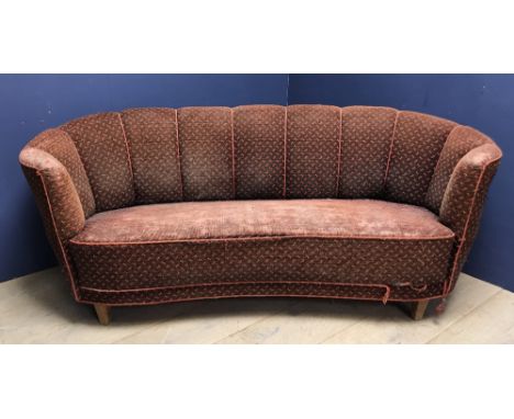 1950's Bow fronted sofa 190 cm 