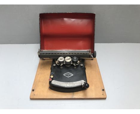 Late C19th cased field typewriter 