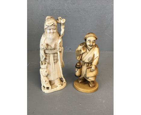 2 Ivory oriental figures 