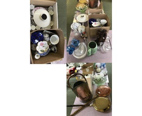 Qty of china &amp; glass including an 8 piece Wedgewood set of coffee cups, a pair of Royal Doulton 1960s vegetable dish, Poo