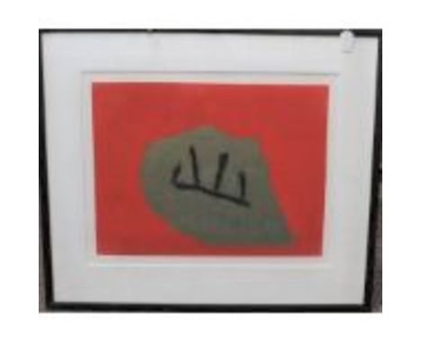 Robert Motherwell 1915-1991, "The Australian Stone" 1983-84, lift ground etching and aquatint in colours with chine collé on 