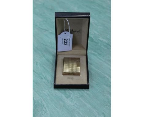A boxed S J Dupont Paris gilt metal lighter