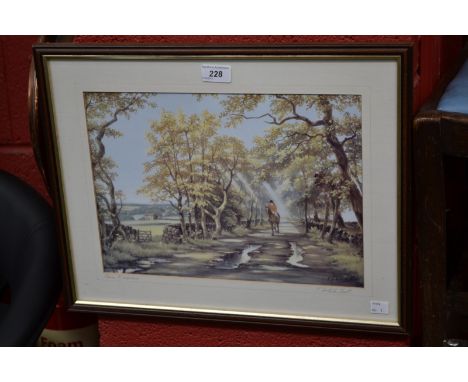 T.Heathcote-Hunt, by and after
Chevin, Derbyshire
print, signed and framed.
