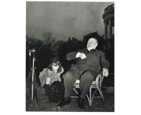 PHILIPPE HALSMAN (1906-1979) A Photograph of Sir Winston Churchill at Chartwell, 1952, Churchill with his grand-daughter and 