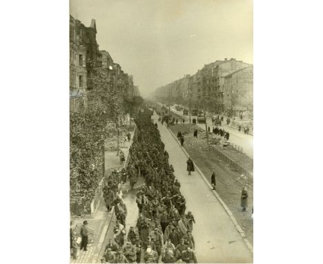 A Large Collection of Russian WWII Press Photographs of the Red Army entering Berlin and the Liberation of Nazi Death Camps  