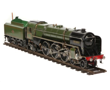 A Finely Engineered & Well Presented  3½" Gauge Model of A BR Class 4-6-2 Locomotive & Tender, - Britannia, with silver solde