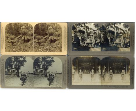 A Collection of Stereoviews of China,  albumen prints and gelatin silver prints on card, nine by Underwood &amp; Underwood c.