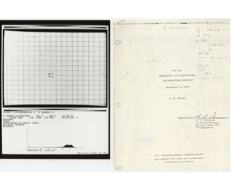 Planetary Exploration -The Mariner Program, Four medium format gelatin silver transparencies, one marked NASA LRC, cratered s