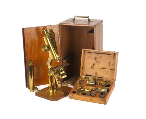 A Large Smith & Beck No.1  Binocular Microscope, English, dated February 1861*, signed in script to the foot ‘Smith & Beck 6 