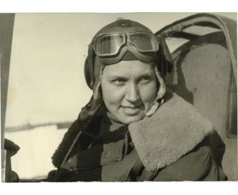 A Collection of Russian WWII Press Photographs of the Russian Air Force,  Nine vintage gelatin silver prints, five printed in