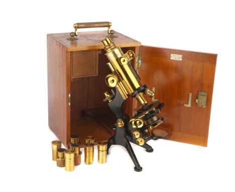 A Watson "Royal" Compound Microscope, English, c.1910, signed to the back of the foot ‘W Watson &amp; Sons, Ltd, 313 High Hol