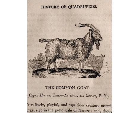 Bewick (Thomas). A General History of Quadrupeds, 5th edition, Newcastle upon Tyne: Printed by Edward Walker, for T. Bewick a