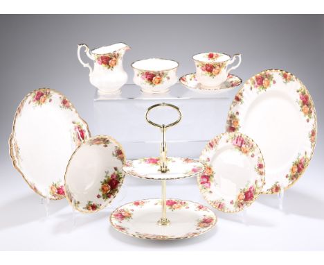 A COLLECTION OF ROYAL ALBERT "OLD COUNTRY ROSES",&nbsp;comprising six teacups, seven saucers, seven side/tea plates - 16cm, o