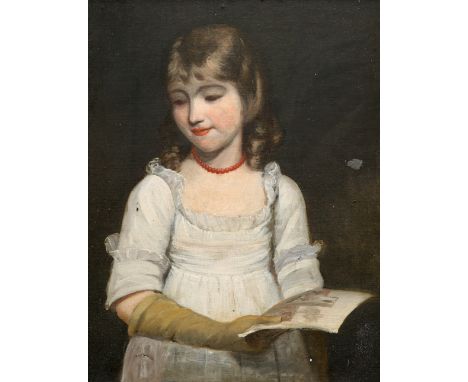 ATTRIBUTED TO JOHN RISING (1753-1817), PORTRAIT OF LADY BROWNLOW, unsigned, inscribed to old paper label verso, oil on canvas