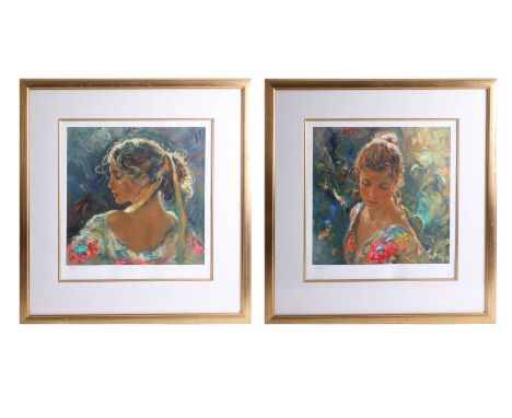 Royo, a pair of signed, limited edition portrait prints no. 79/295.