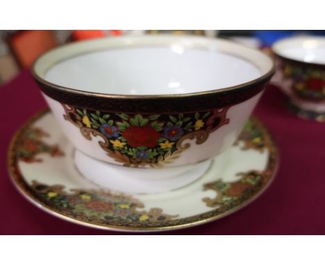 Twelve place Noritake cream and gilt pattern tea service 