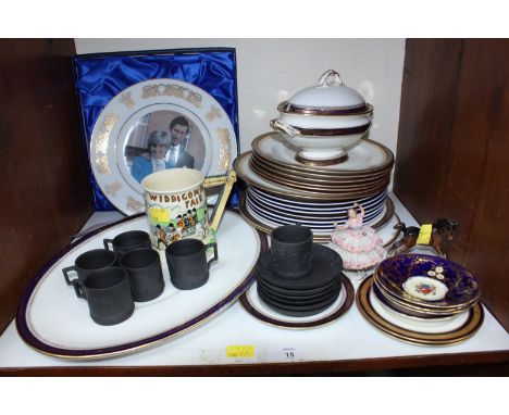 SECTION 15.  A Royal Worcester Palais Royal Joyeria Habana part dinner service, together with a Widdicombe Fair musical jug, 