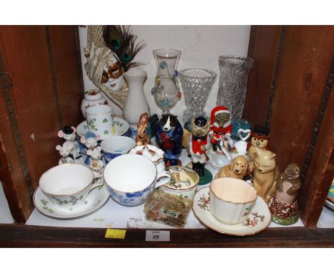 SECTION 28. A collection of ceramics including a number of Wade "In The Forest Deep" series animals, two early 19th century D