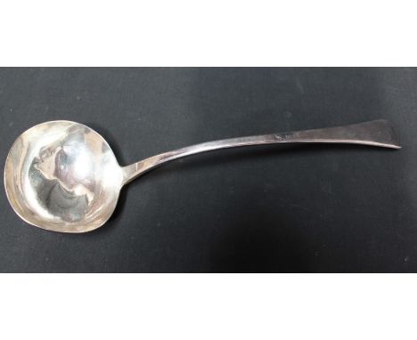 A George IV silver Old English pattern ladle, hallmarked London 1827, makers mark John, Henry & Charles Lias. 7.5 ozt.