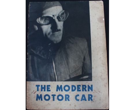 'The Modern Motor Car', produced by Shell Motor Oil, with folding pull out diagrams detailing each part of a vintage motor ca
