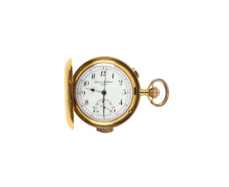 PERRET&BERTHOUD, "Locle", "Chronographe Medaille d'or Milan 1906",case No. 118369, 18K chronograph yellow gold pocket watch w