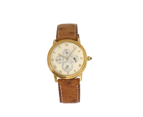 Chopard, "Linea D'Oro"case No. 247989, ref.1154. Made in the 1990's. Fine and rare, 18K yellow gold wristwatch with an 18K ye