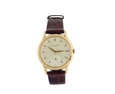 IWC, "International Watch&Co.Schaffhausen", case No 1442481,movement  No.1393981, 18K yellow gold wristwatch. Made in the 196