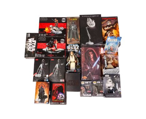 A collection of Star Wars collectibles, to include -
Hasbro Star Wars The Black Series Darth Vader figure, Star Wars Unleashe