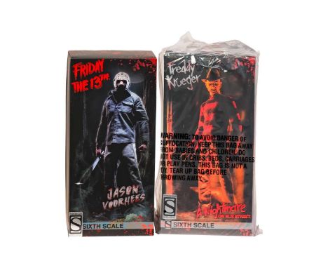 A Sideshow 'A Nightmare on Elm Street' Freddy Krueger 1:6 scale collectible figure, 100359, together with a 'Friday the 13th'
