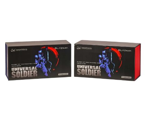 Two Blitzway Damtoys Universal Soldier 1:6 scale figures, limited edition, 'Luc Deveraux' DMS002 and 'Andrew Scott' DMS001, e