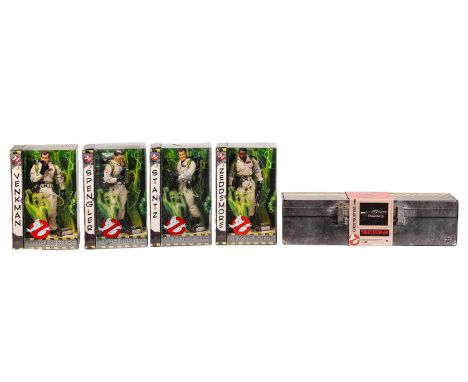 Ghostbusters: a set of four Matty Collector scale figures, 'Venkman', 'Zeddemore', 'Stantz' and 'Spengler', together with a H