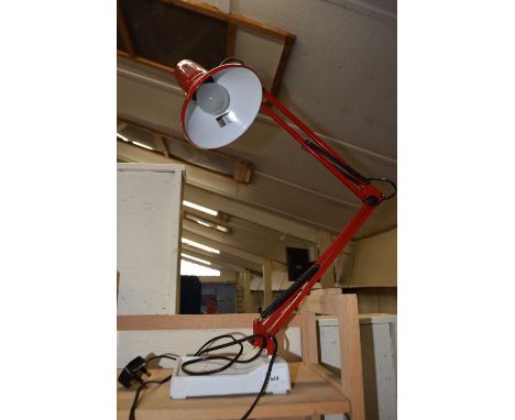 Metal anglepoise lamp