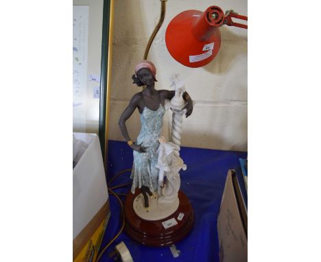 Large ceramic model by Guiseppe Armani, limited edition 4243/5000, mounted as a lamp