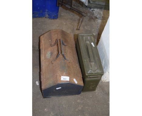 An ammunition box and a metal tool box (2)