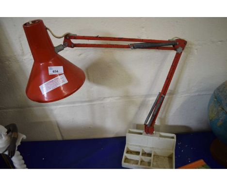 Metal anglepoise lamp