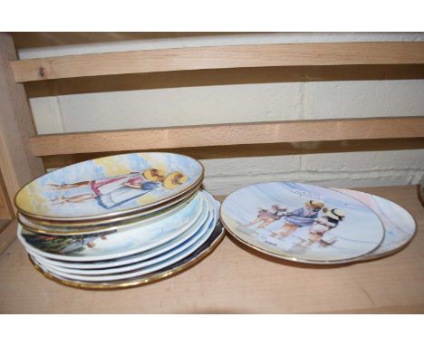 Group of limited edition plates including a set from the Sweet Summer Days collection by Royal Worcester and others