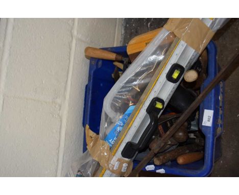 Quantity of assorted tools to include levels, hand tools and others