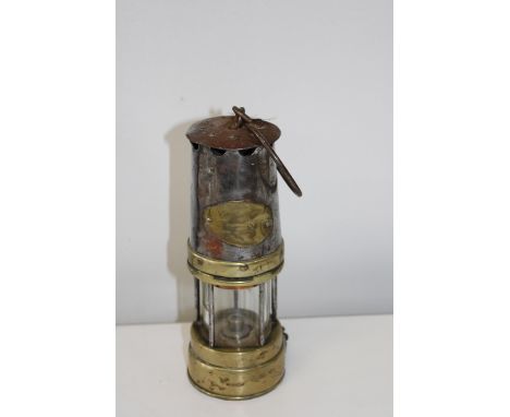 A vintage colliery miners lamp 23cm H 