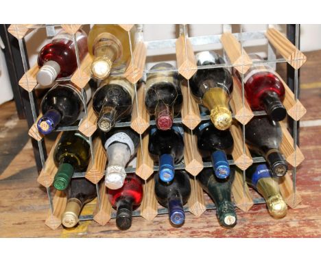 A wine rack and it's contents of red, white &amp; sparkling wines Collection Only 