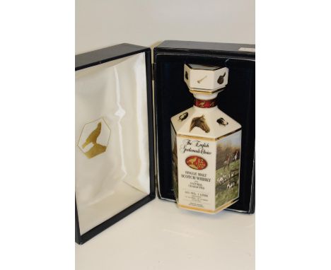 A boxed but empty single malt whisky decanter 'The English Gentlemen's Choice'. 