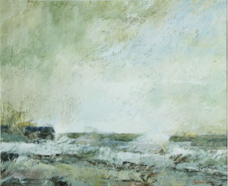Neil Davies (living) 'Winter Light, The Back, Sennen' oil on board, signed lower right 28 x 35 cm (11 x 13 3/4 in) Provenance