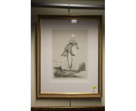 John O'Connor (living) 'William Lawes' etching, artist's proof, signed and dated 1974, from the 'In Nomine Domini' suite (ear